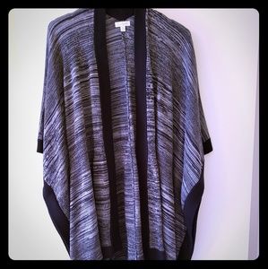 Black & Gray Ruana